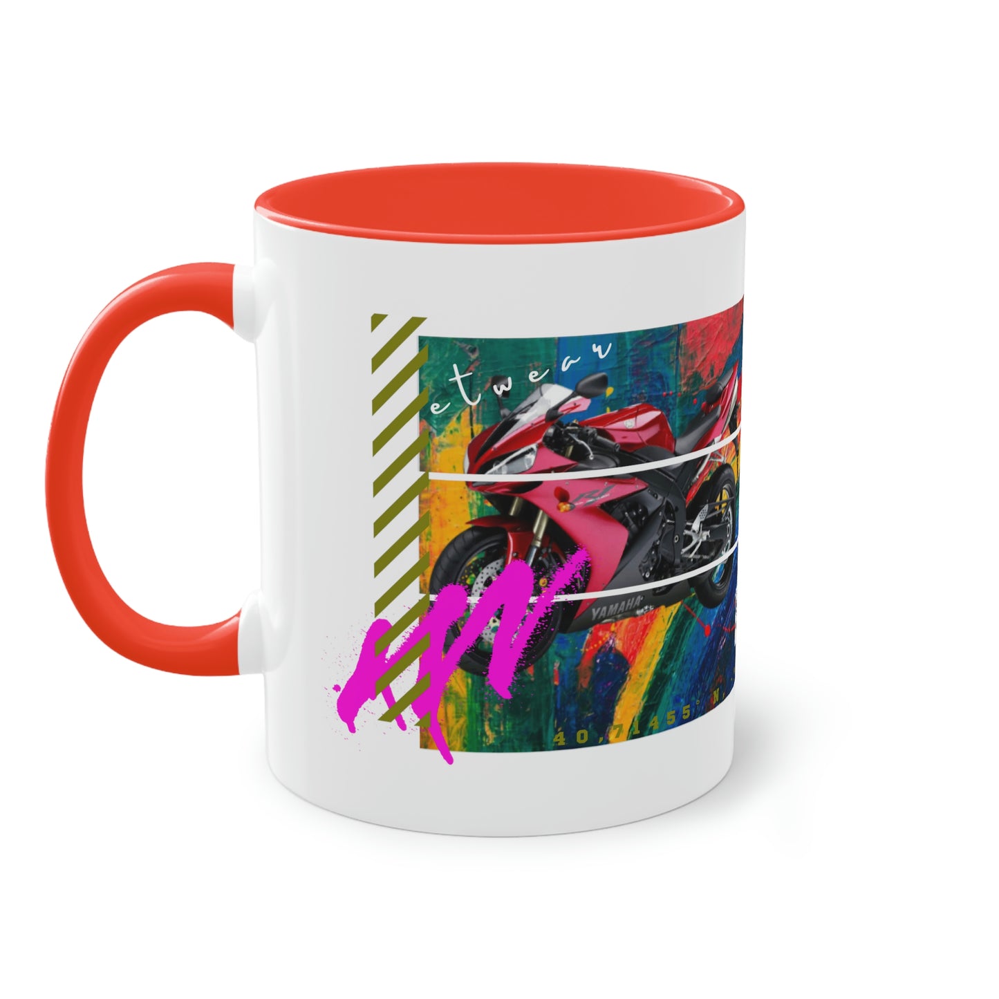 Coffee Mug ( Urban Red Sports Bike )
