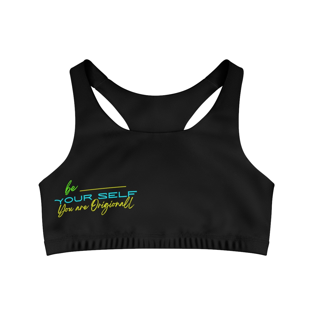 Sports Bra ( Be Yourself ) Black