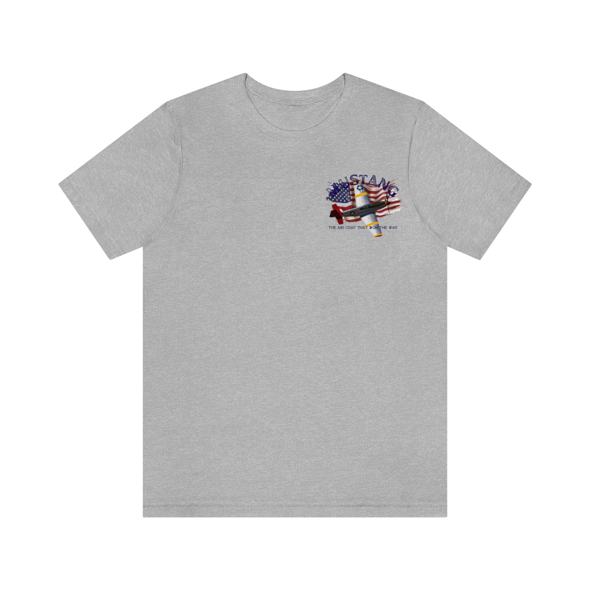 T-shirt Classic Jersey short sleeve ( P-51 Mustang Aircraft ) Military Style