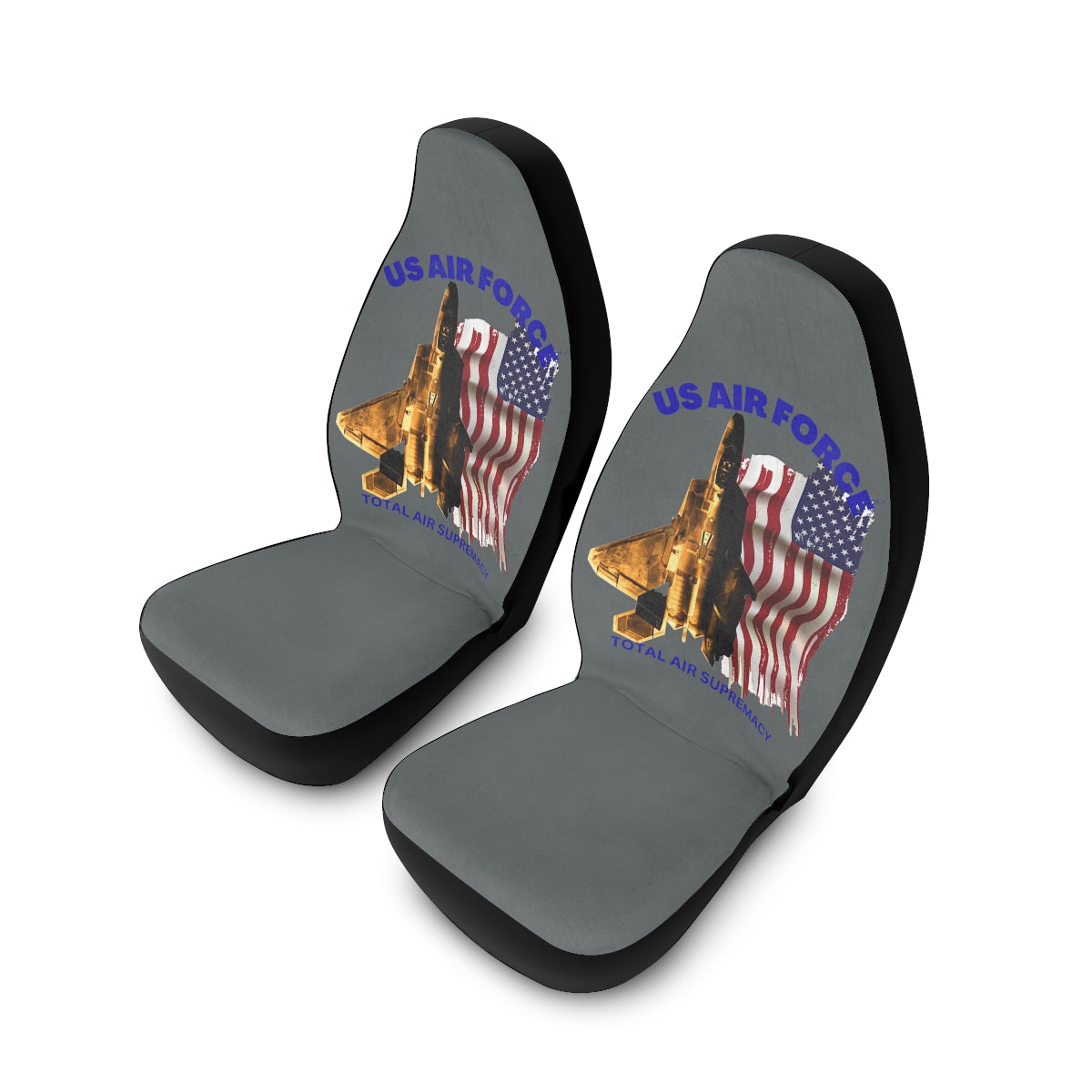 Polyester Car Seat Covers (US Air Force Grey) Military Styling