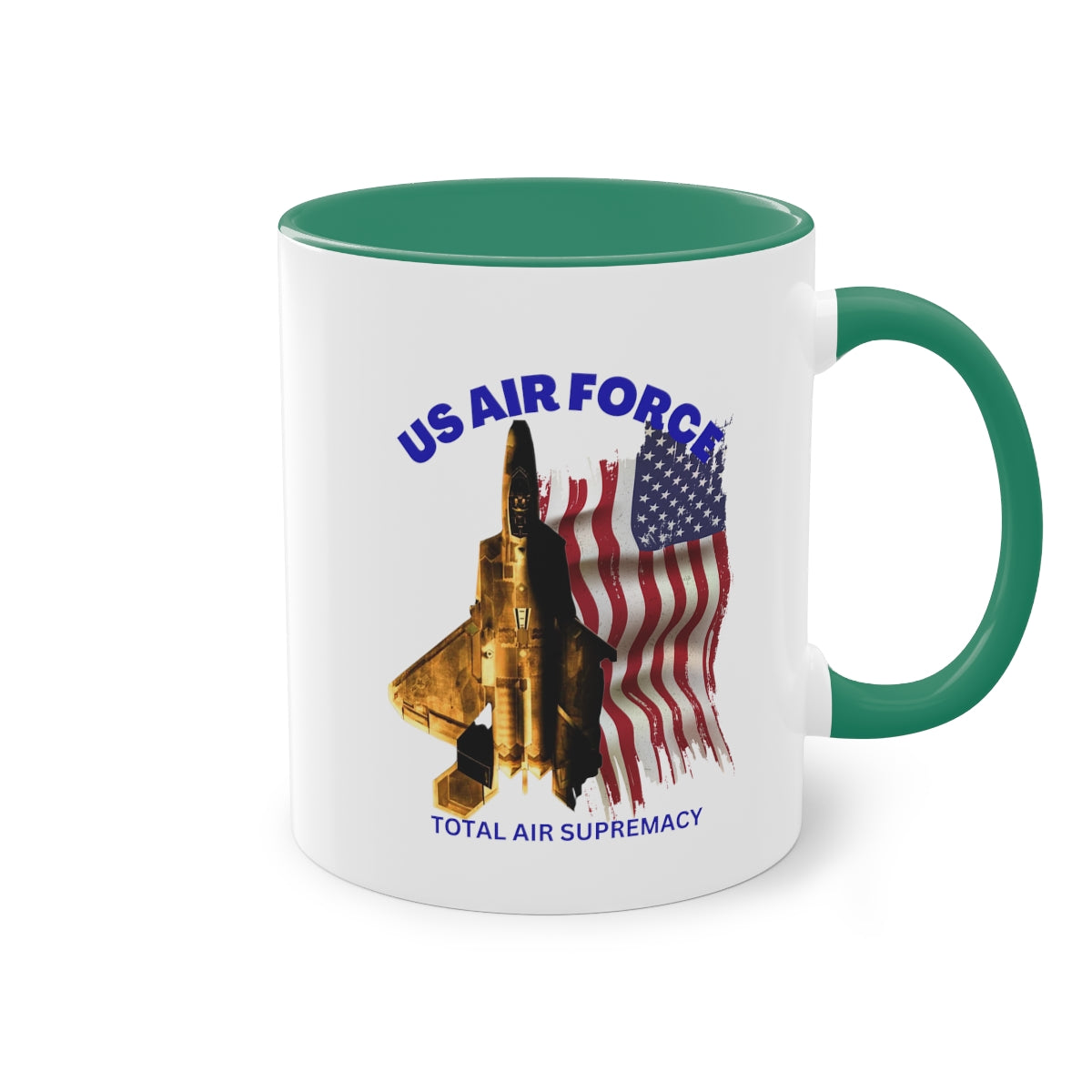 Coffee Mug ( US Air Force With Raptor ) Military Style