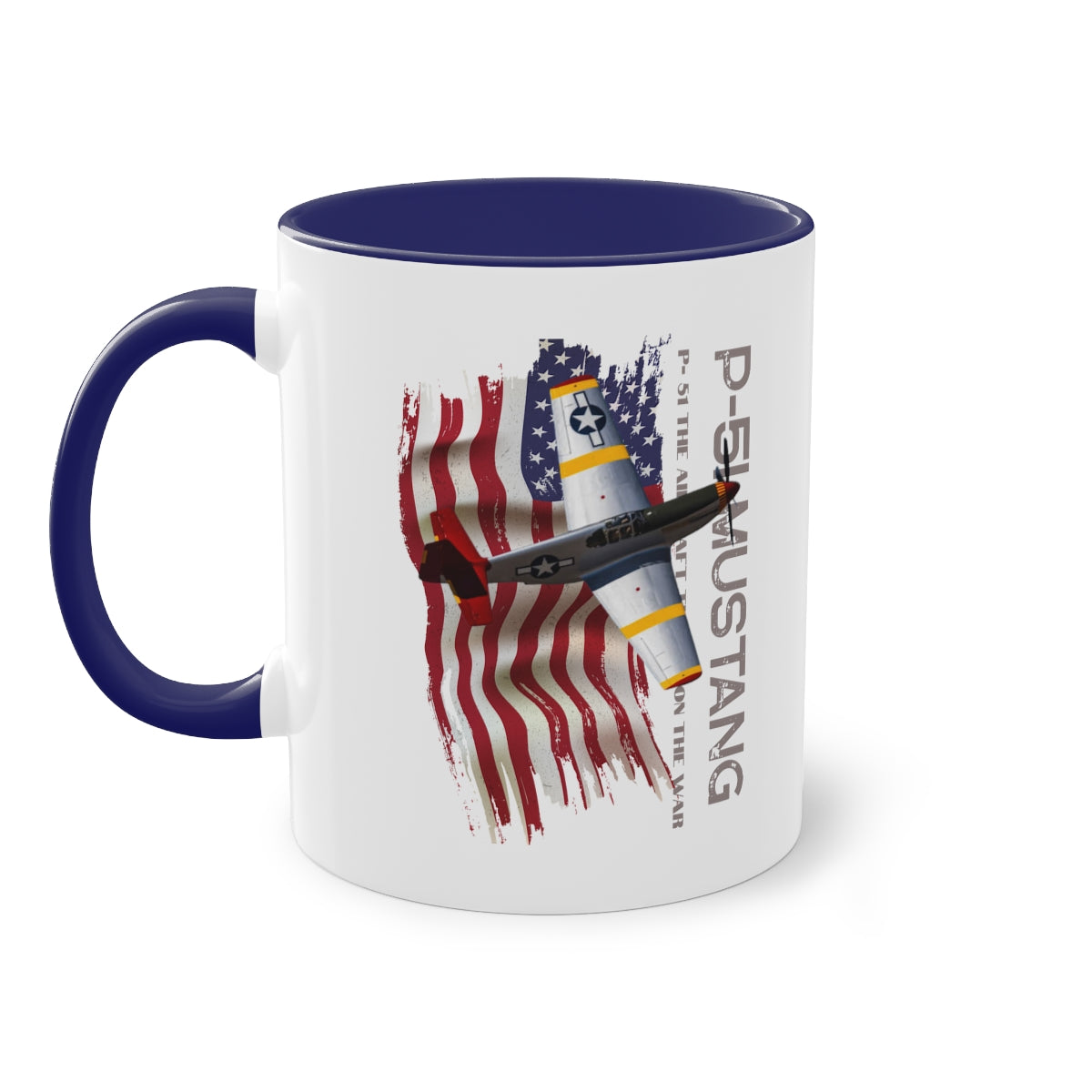 Coffee Mug ( P-51 Mustang ) Military Style