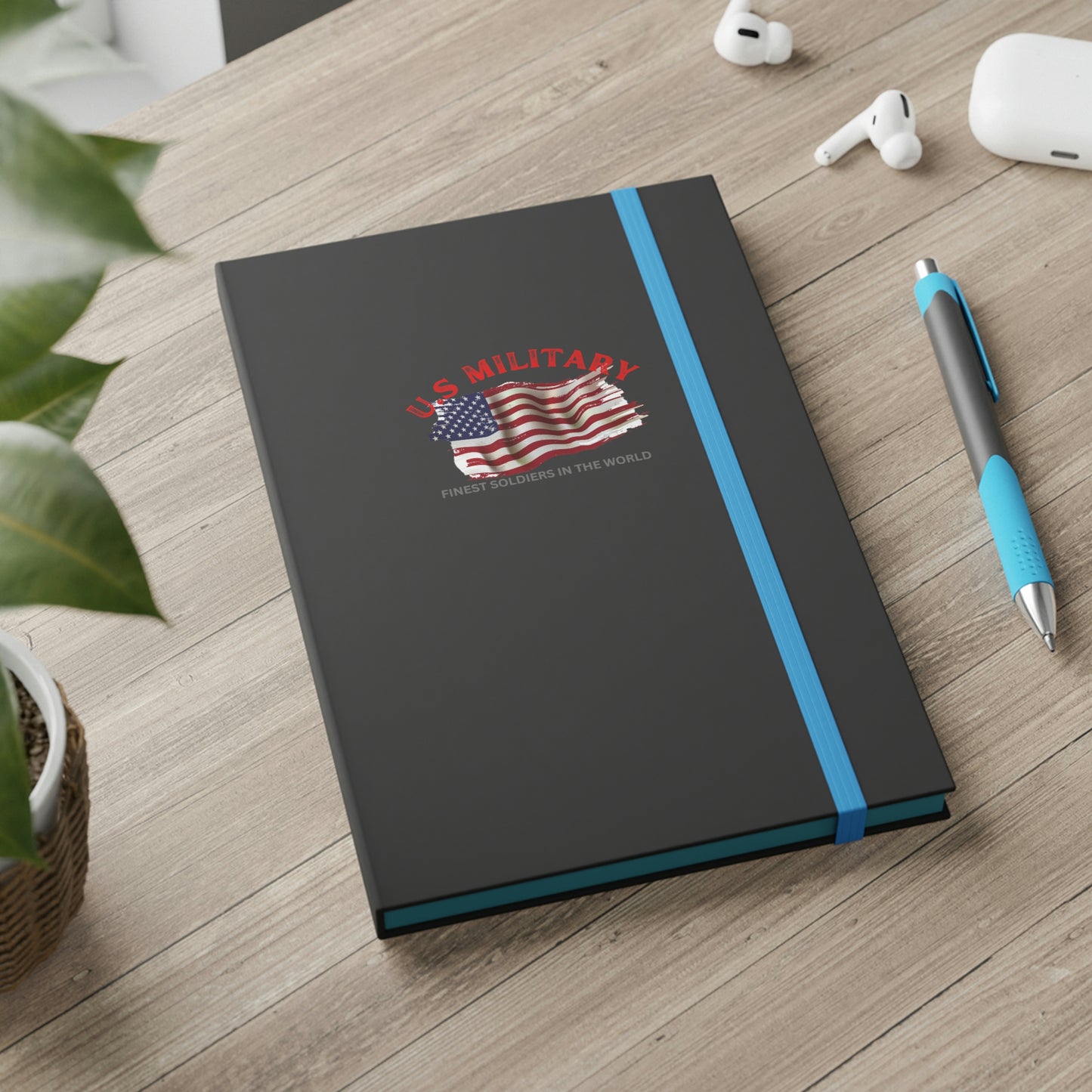 Hardcover Journal Color Contrast Notebook - Ruled ( US MILITARY ) Military Styling