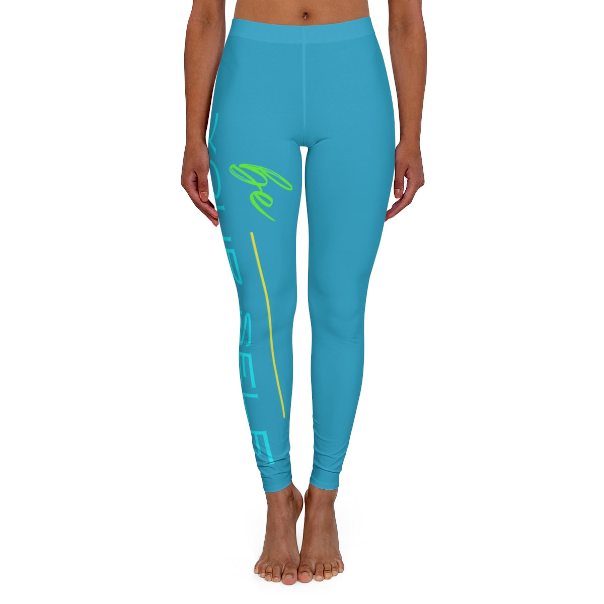 Women's Spandex Leggings ( Be Yourself ) TURQUOISE