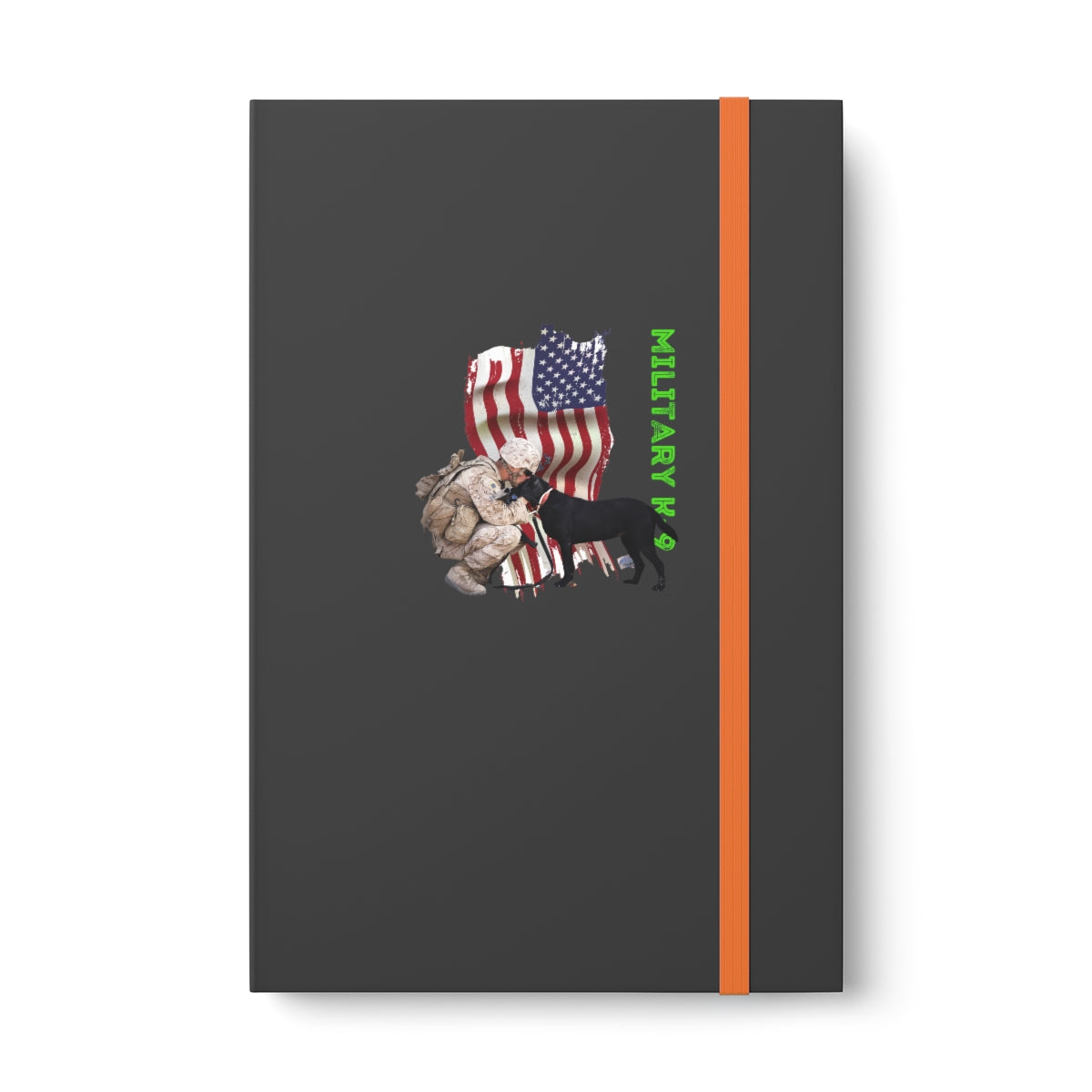 Hardcover Journal Color Contrast Notebook - Ruled ( Military K-9 Corps ) Military Styling