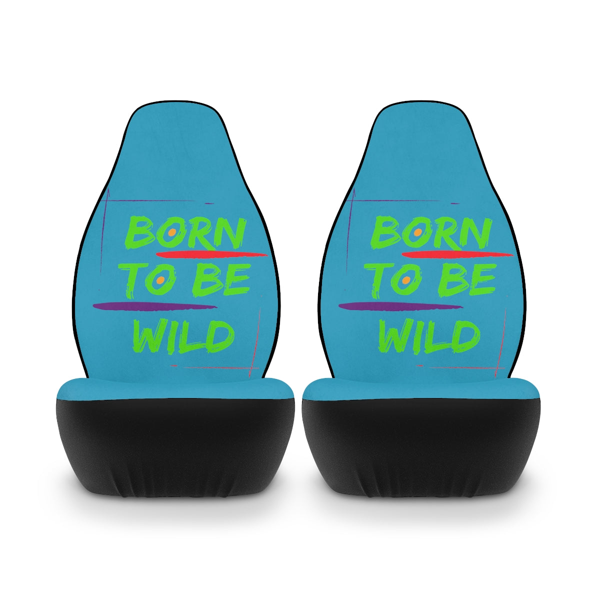 Polyester Car Seat Covers (Born To Be Wild Turquoise )