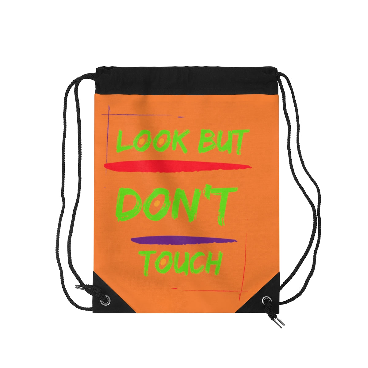Drawstring Bag ( Look But Don't Touch Orange )