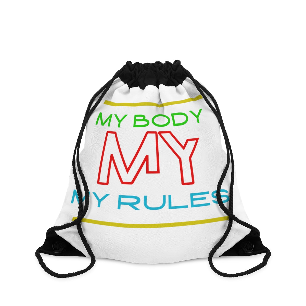 Drawstring Bag ( Look But Don't Touch White )