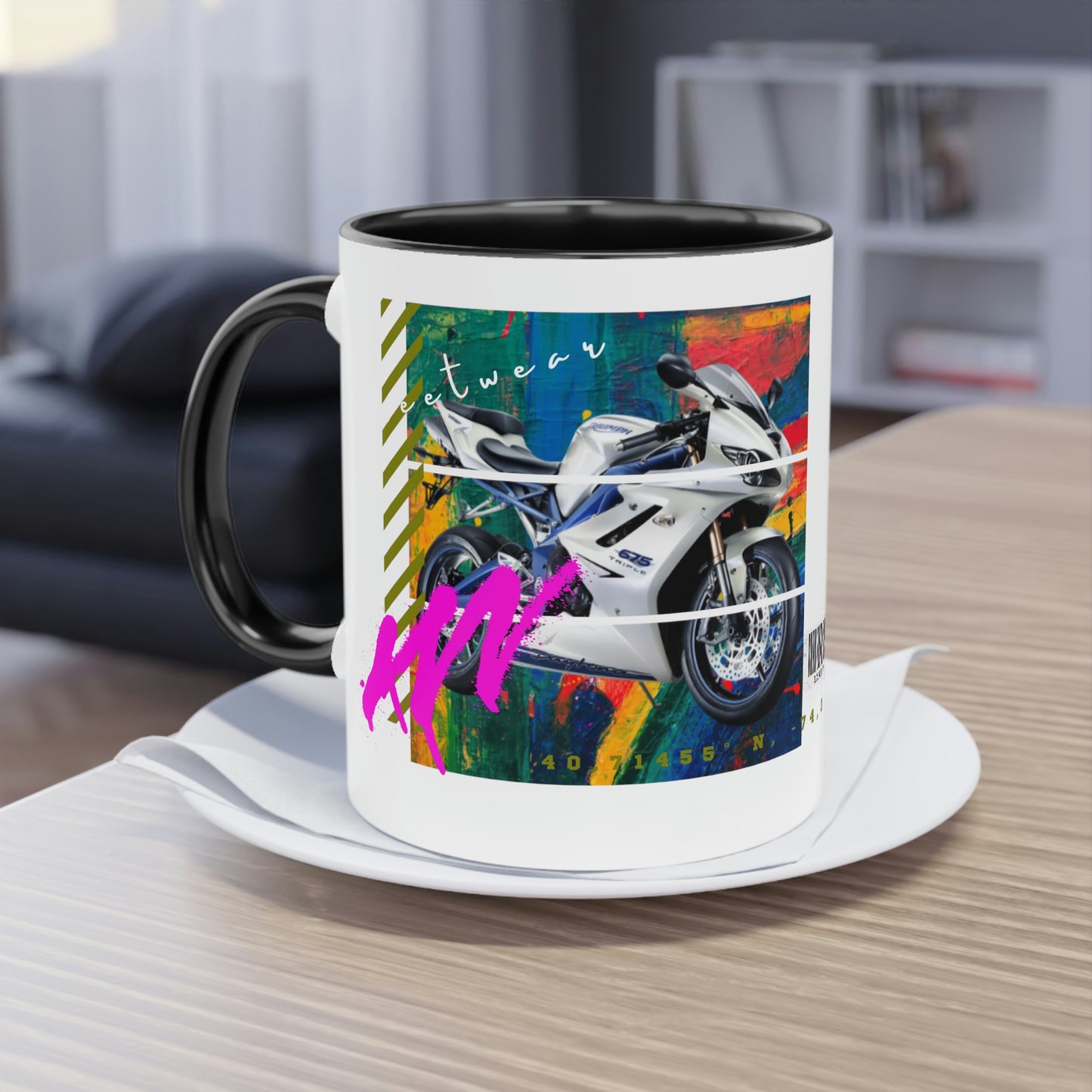Coffee Mug ( Urban White Sports Bike )
