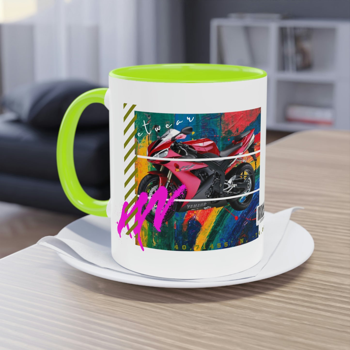 Coffee Mug ( Urban Red Sports Bike )