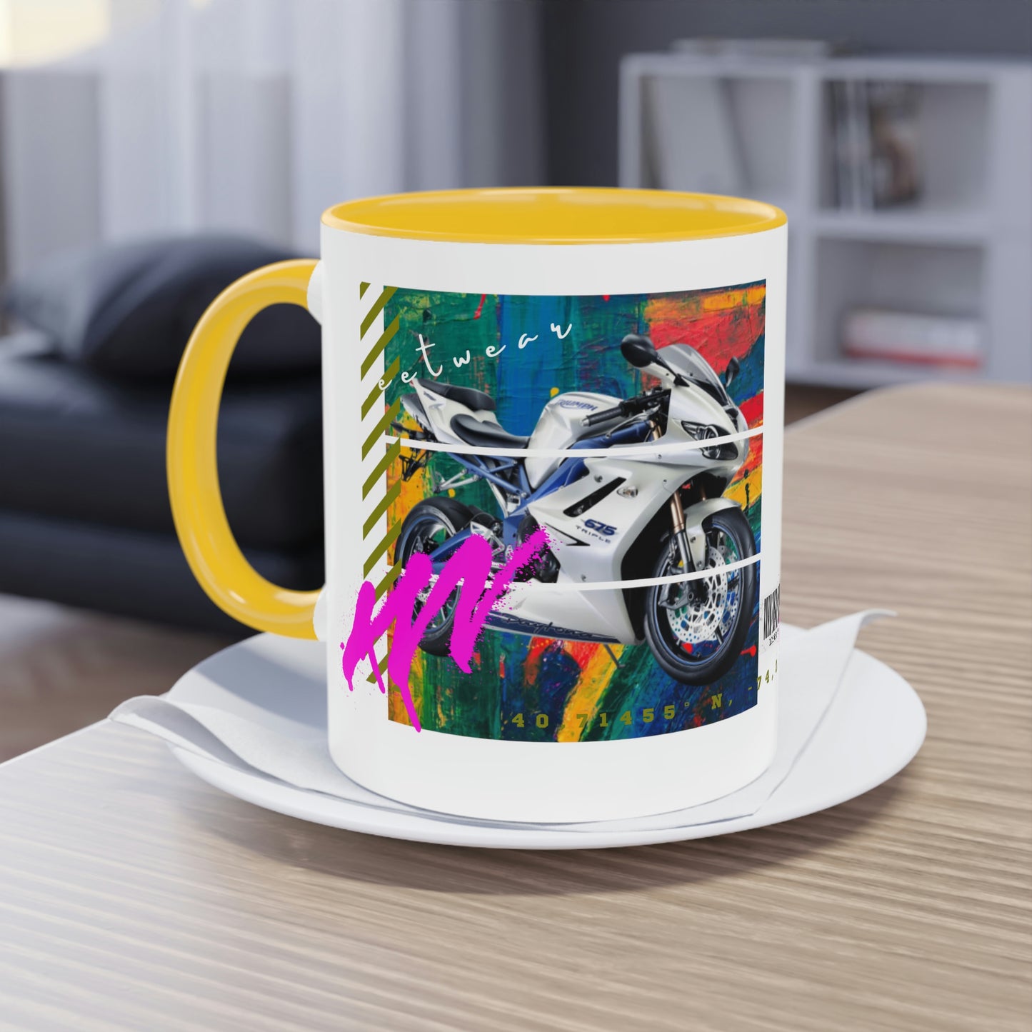Coffee Mug ( Urban White Sports Bike )