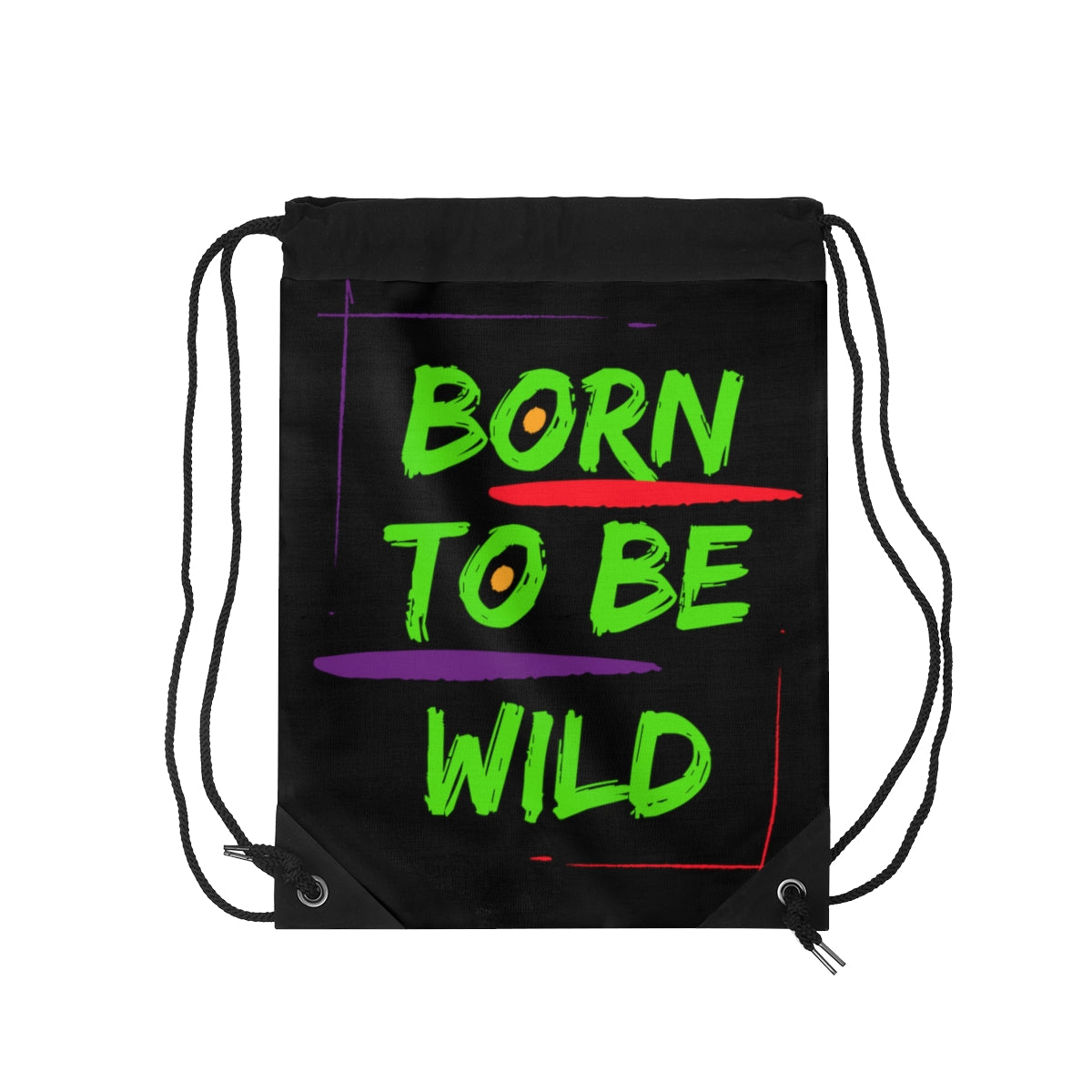 Drawstring Bag ( Born To Be Wild Black )