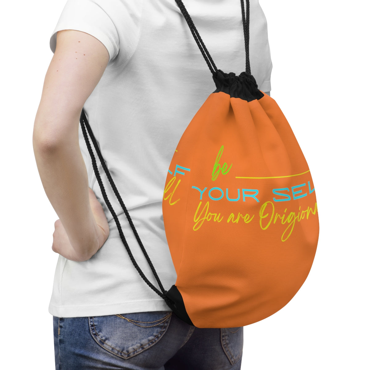Drawstring Bag ( Be Yourself Orange )
