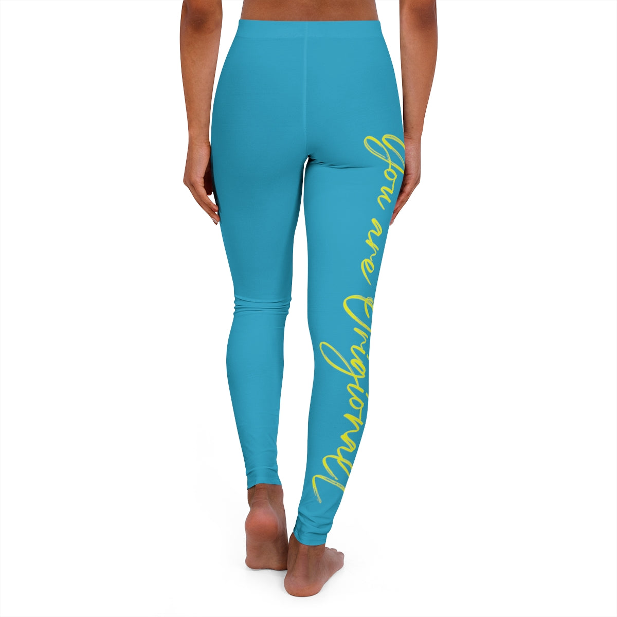 Women's Spandex Leggings ( Be Yourself ) TURQUOISE