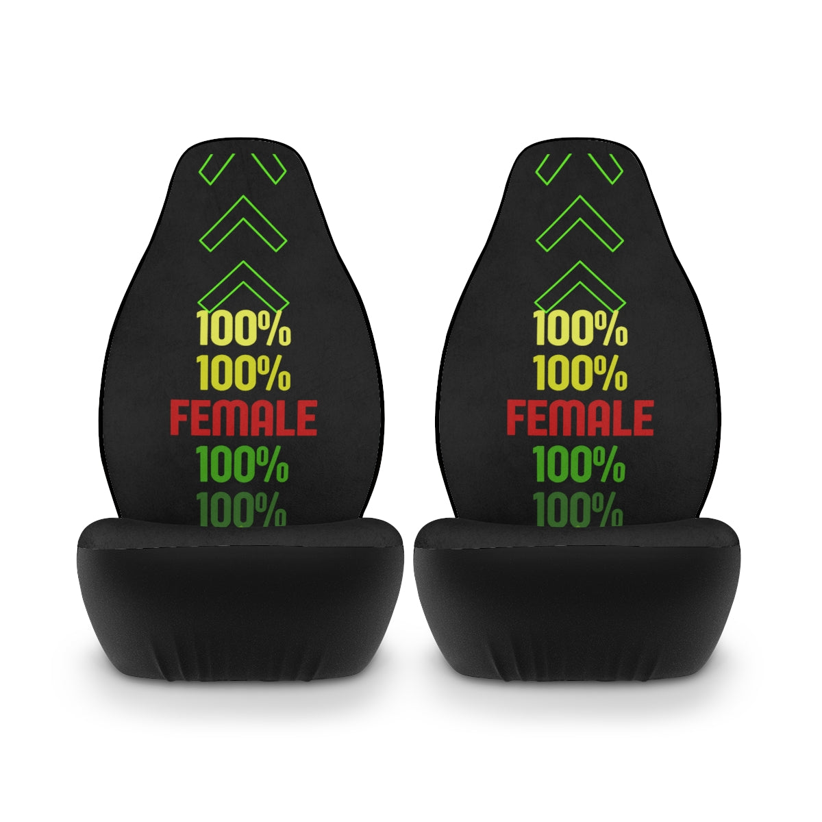 Polyester Car Seat Covers (100% Female) Black