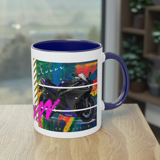 Coffee Mug  ( Urban Blue Sports Bike )