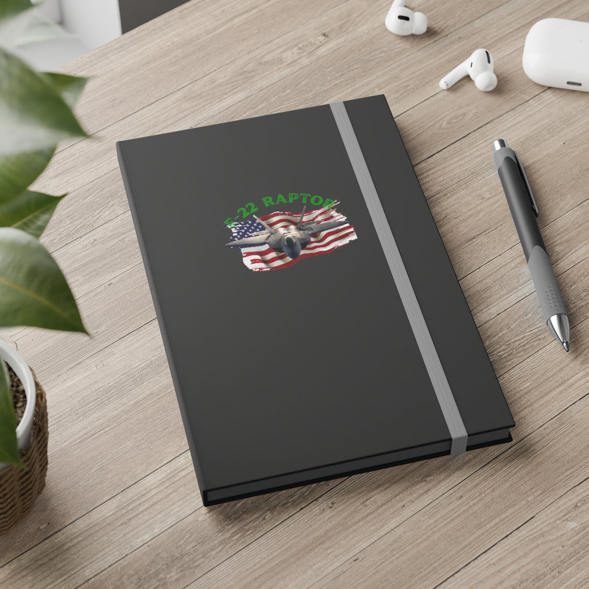 Hardcover Journal Color Contrast Notebook - Ruled ( RAPTOR 1 ) Military Styling