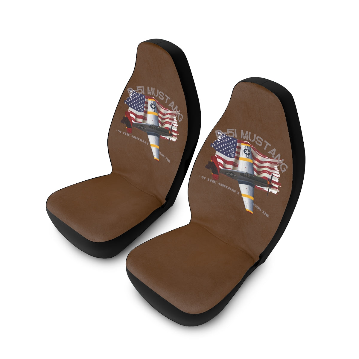 Polyester Car Seat Covers (MUSTANG Brown) Military Styling