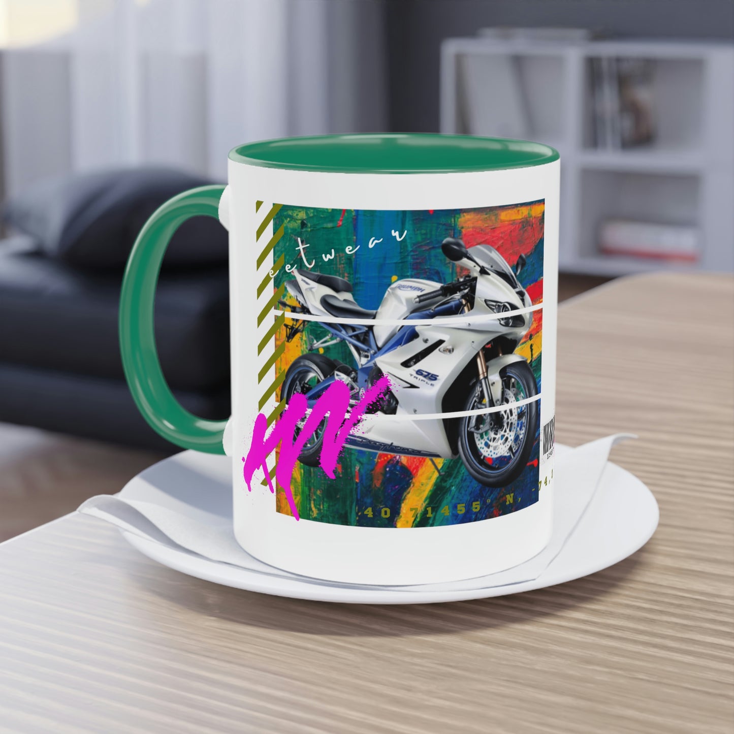 Coffee Mug ( Urban White Sports Bike )