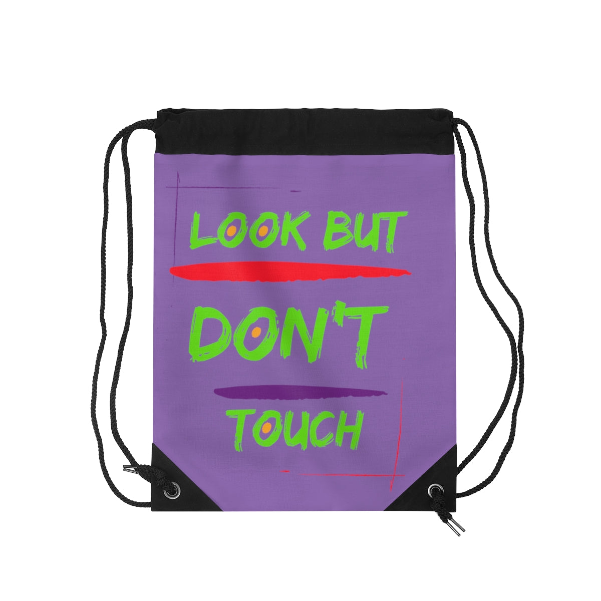 Drawstring Bag ( Look But Don't Touch Purple)