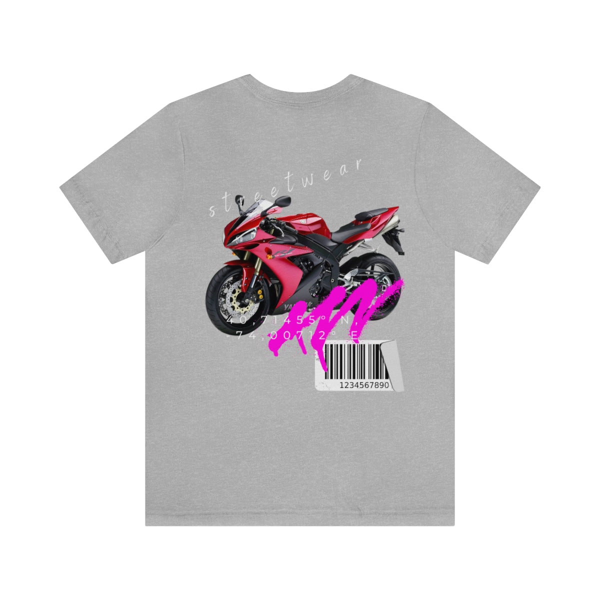T-shirt Classic Jersey Short Sleeve (Red Motorbike )