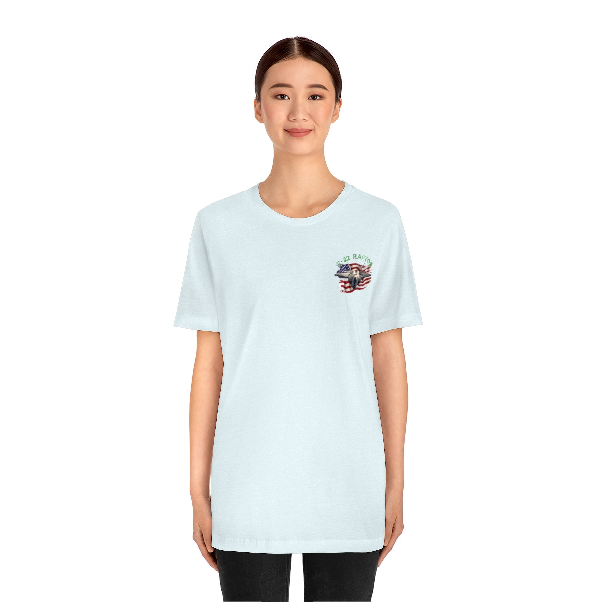 T-shirt Classic Jersey short sleeve ( RAPTOR F-22 stealth fighter ) Military Style