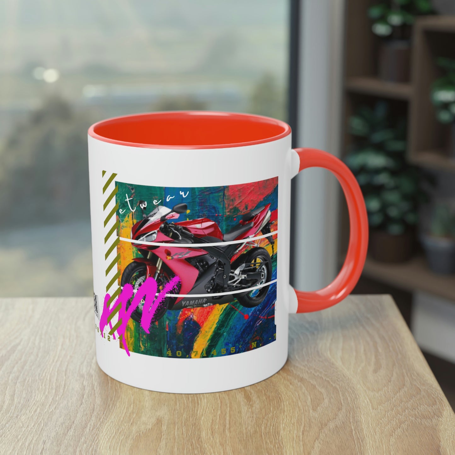 Coffee Mug ( Urban Red Sports Bike )