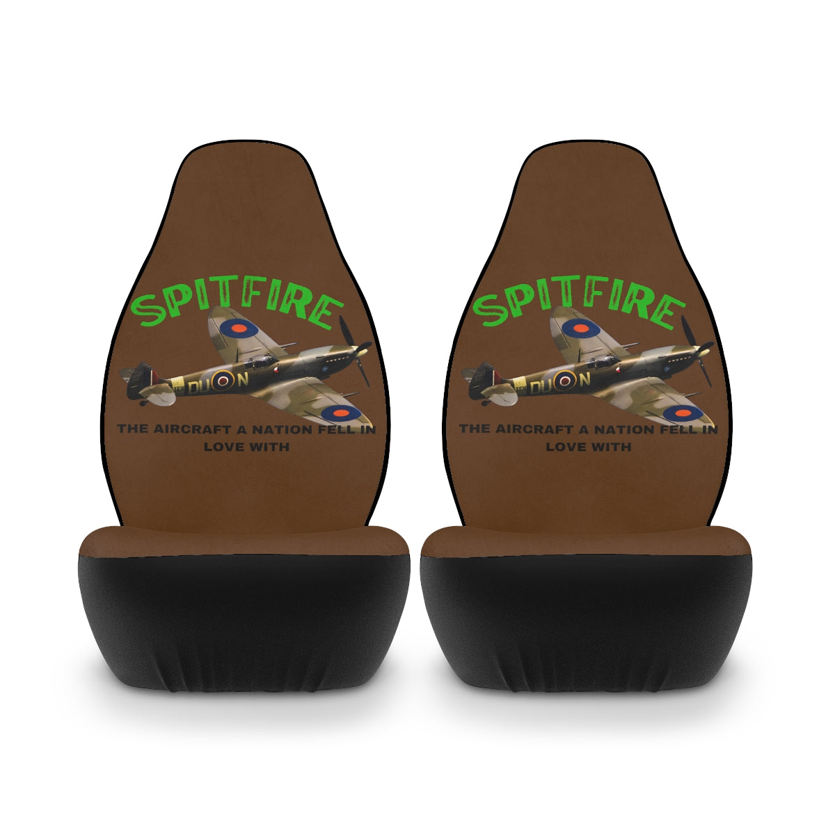 Polyester Car Seat Covers (SPITFIRE Brown) Military Styling
