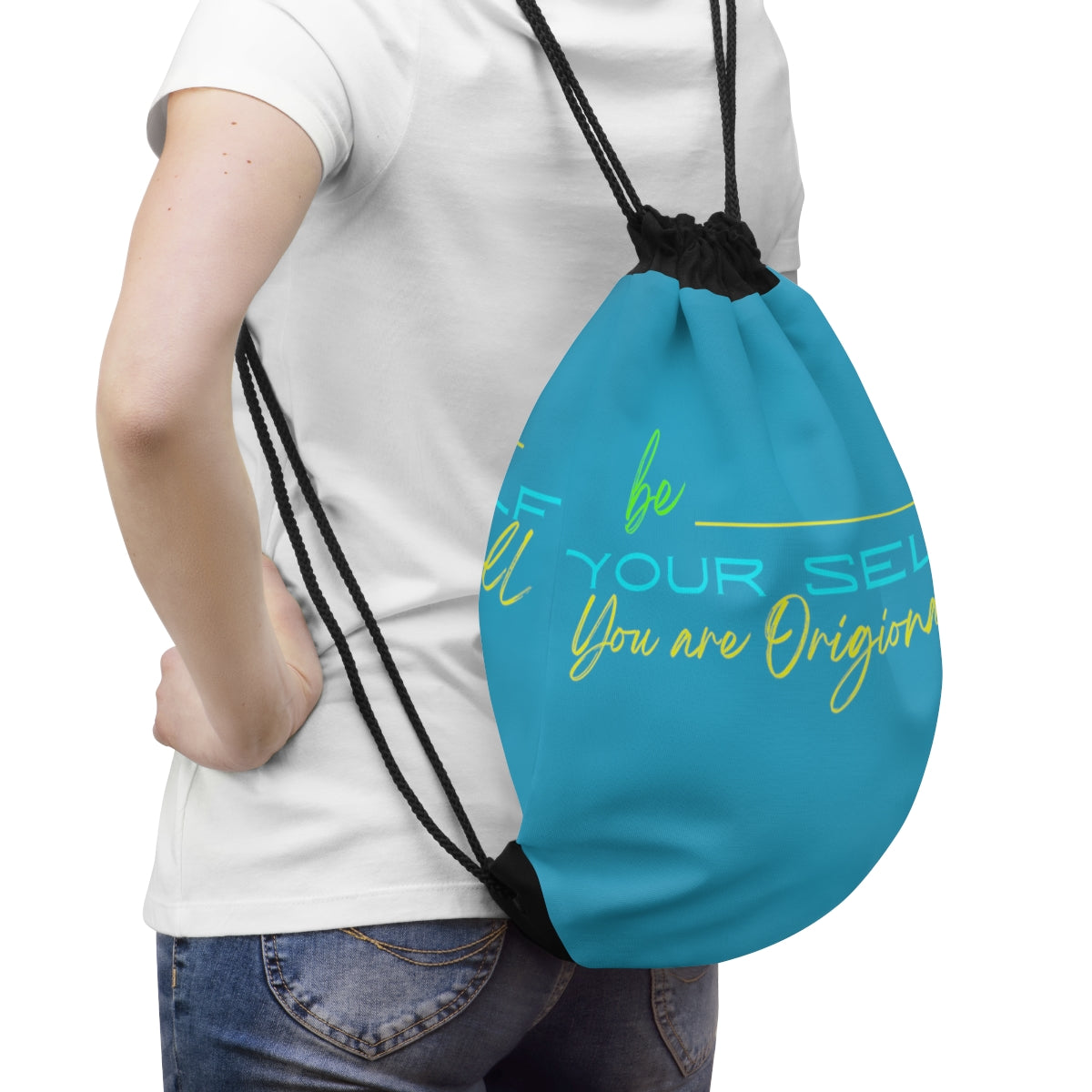 Copy of Drawstring Bag ( Be Yourself Purple )
