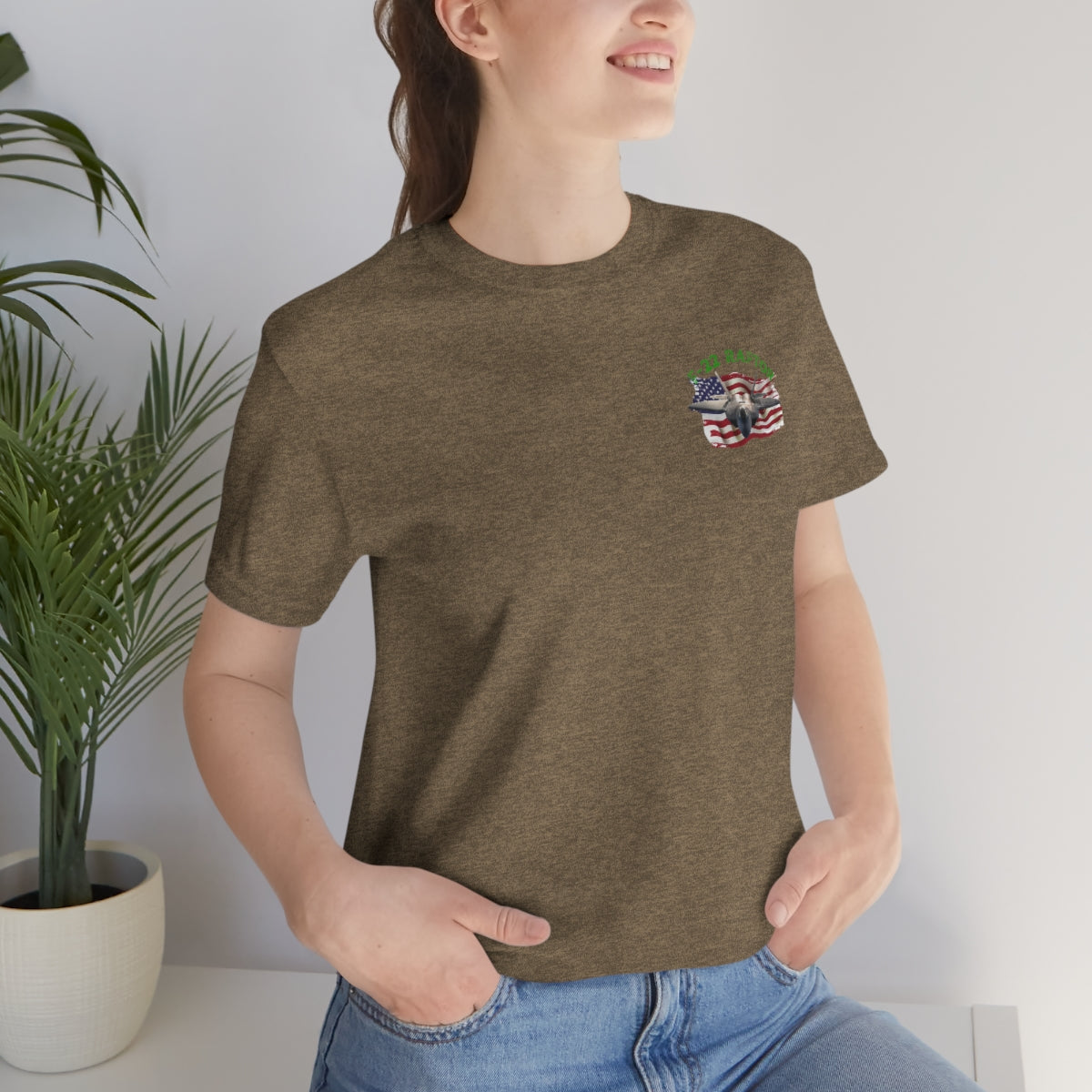 T-shirt Classic Jersey short sleeve ( RAPTOR F-22 stealth fighter ) Military Style