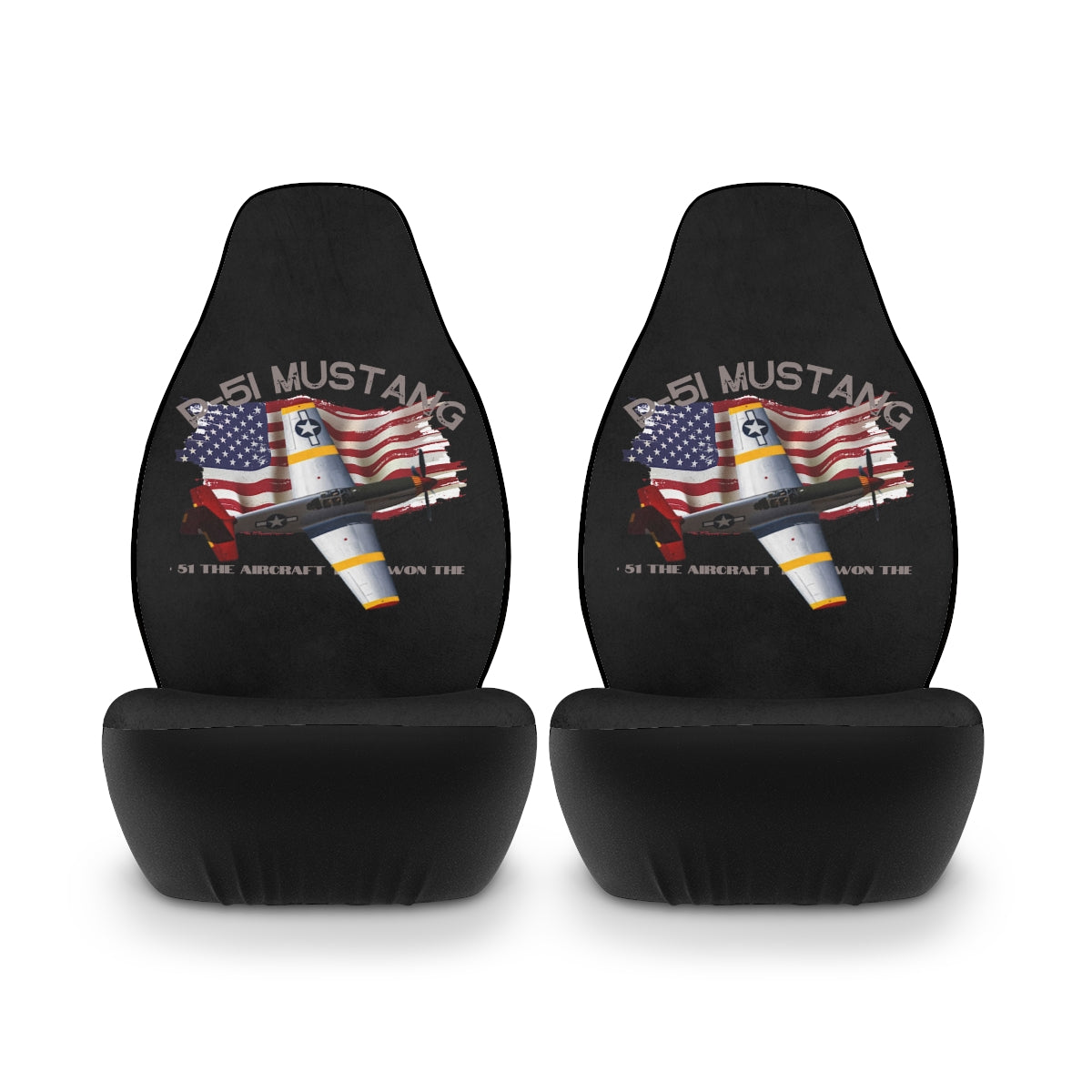 Polyester Car Seat Covers (MUSTANG Black) Military Styling