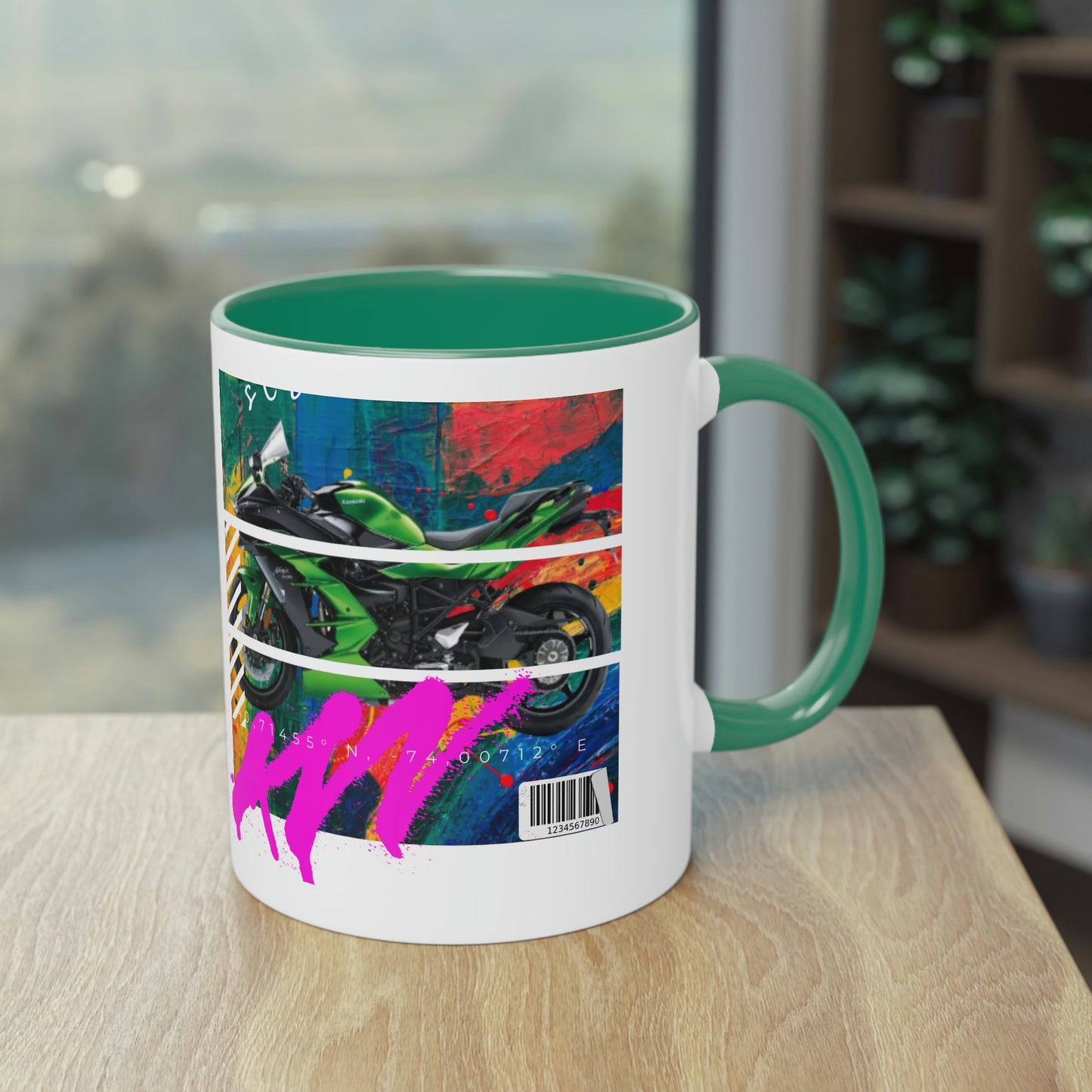 Coffee Mug  ( Urban Green Sports Bike )