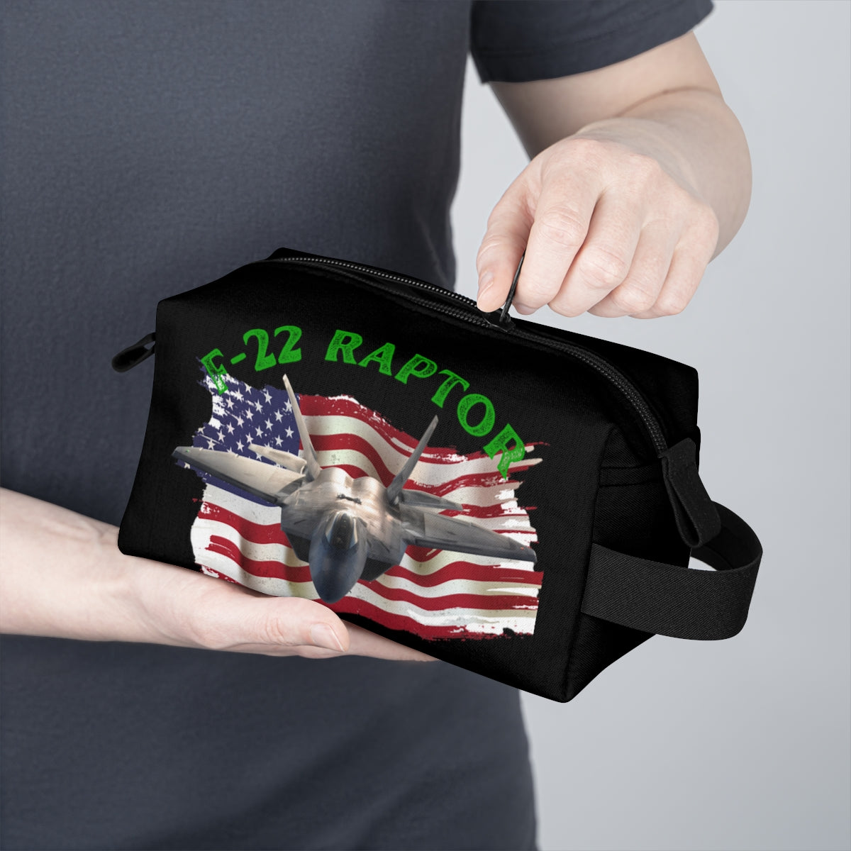 Toiletry Bag ( F-22 Raptor Black ) Military Styling 4 colour to choose from