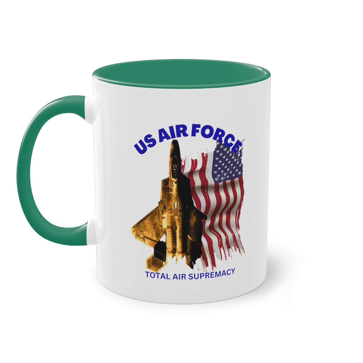 Coffee Mug ( US Air Force With Raptor ) Military Style