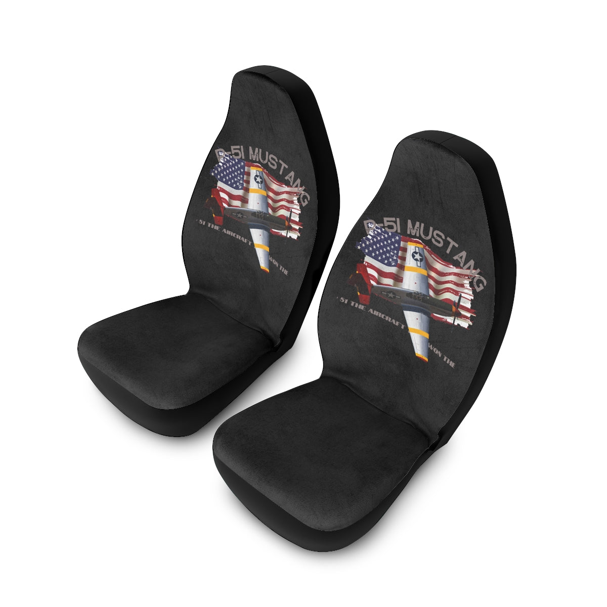 Polyester Car Seat Covers (MUSTANG Black) Military Styling