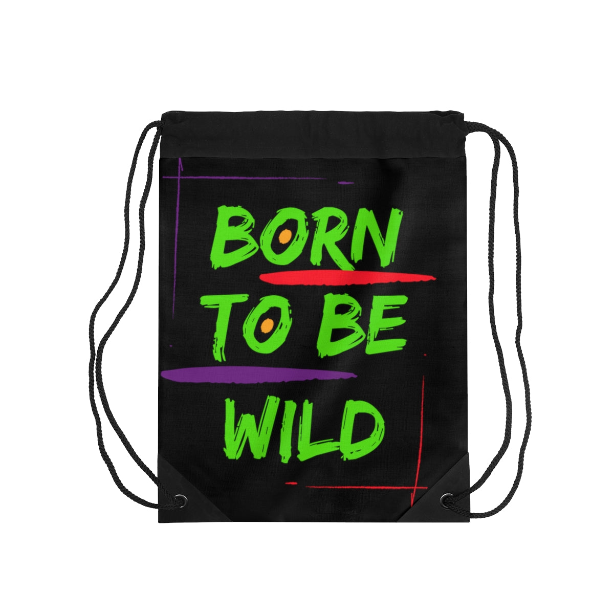 Drawstring Bag ( Born To Be Wild Black )