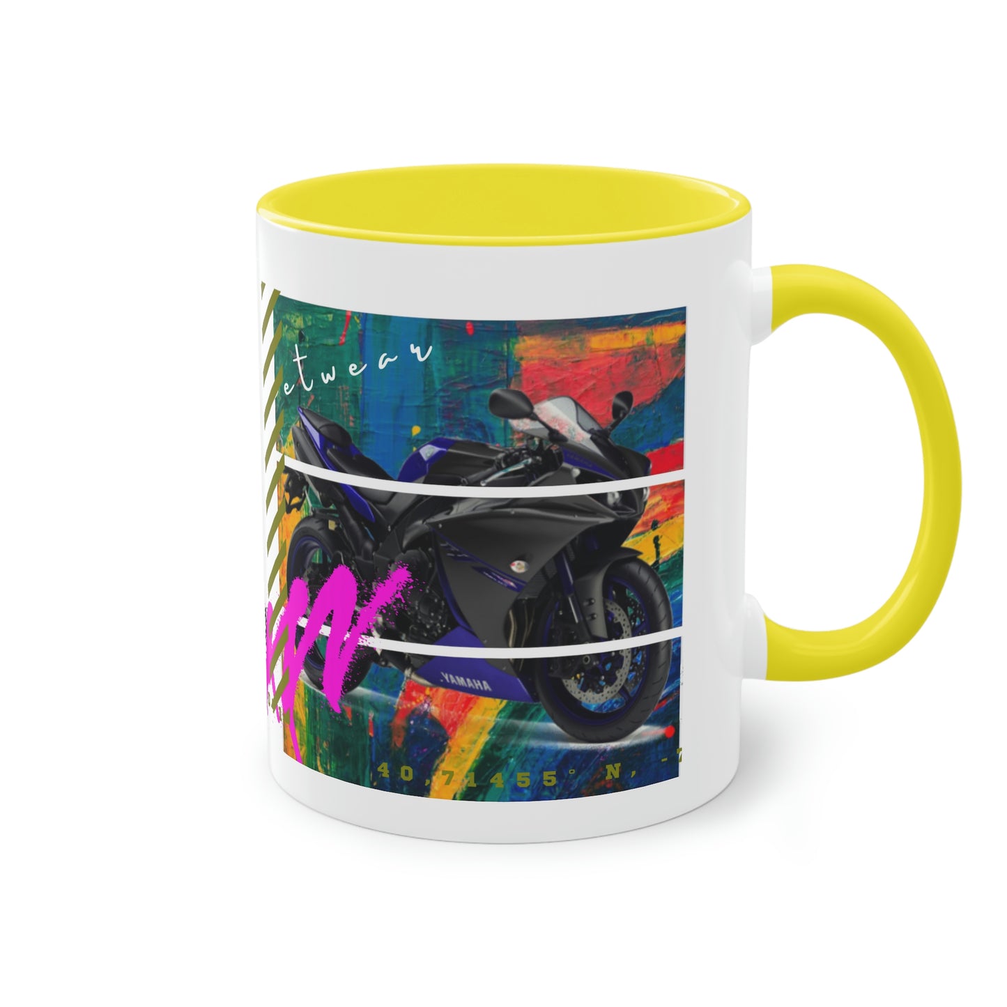 Coffee Mug  ( Urban Blue Sports Bike )