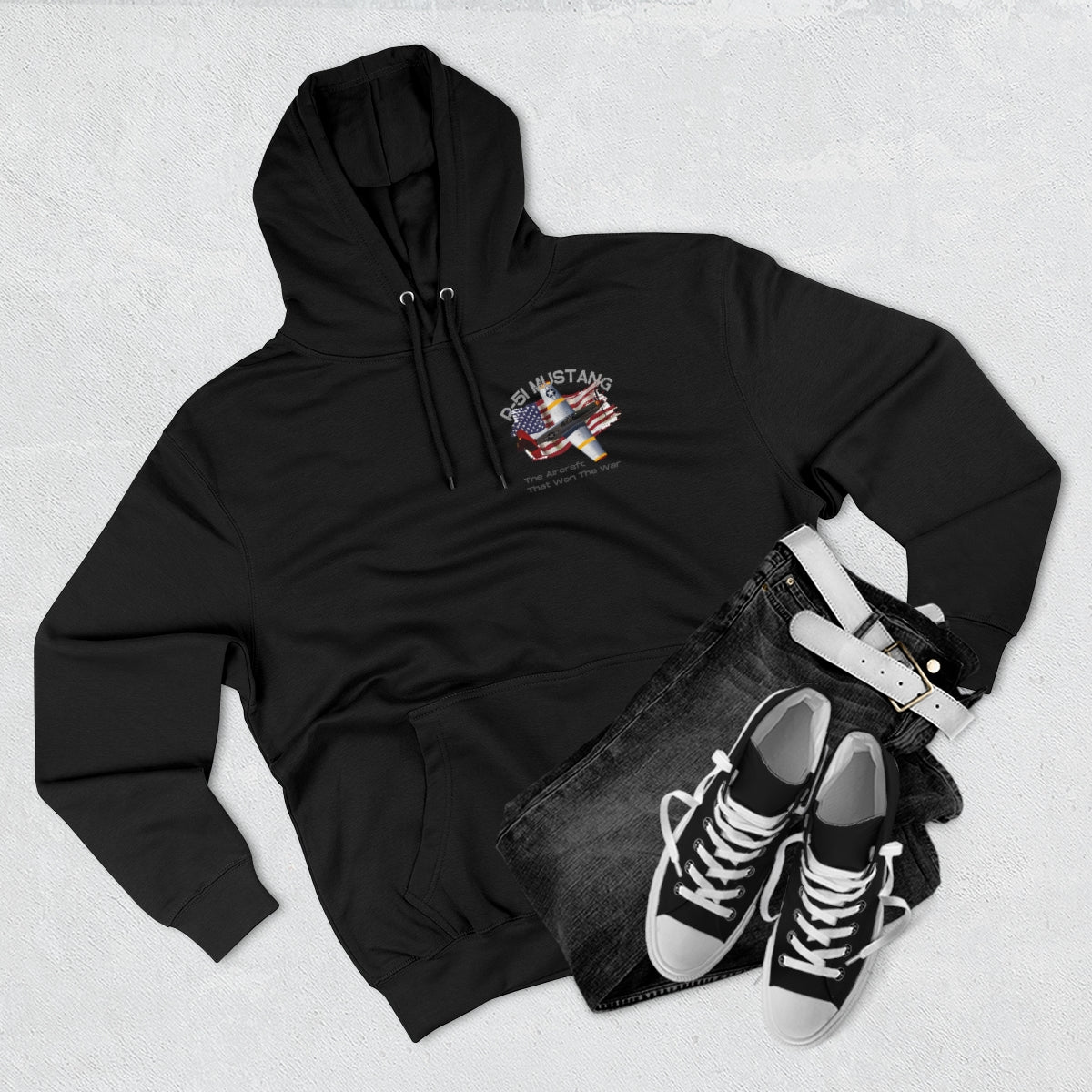 Hoodie ( Air Force P-51 Mustang ) Military Style