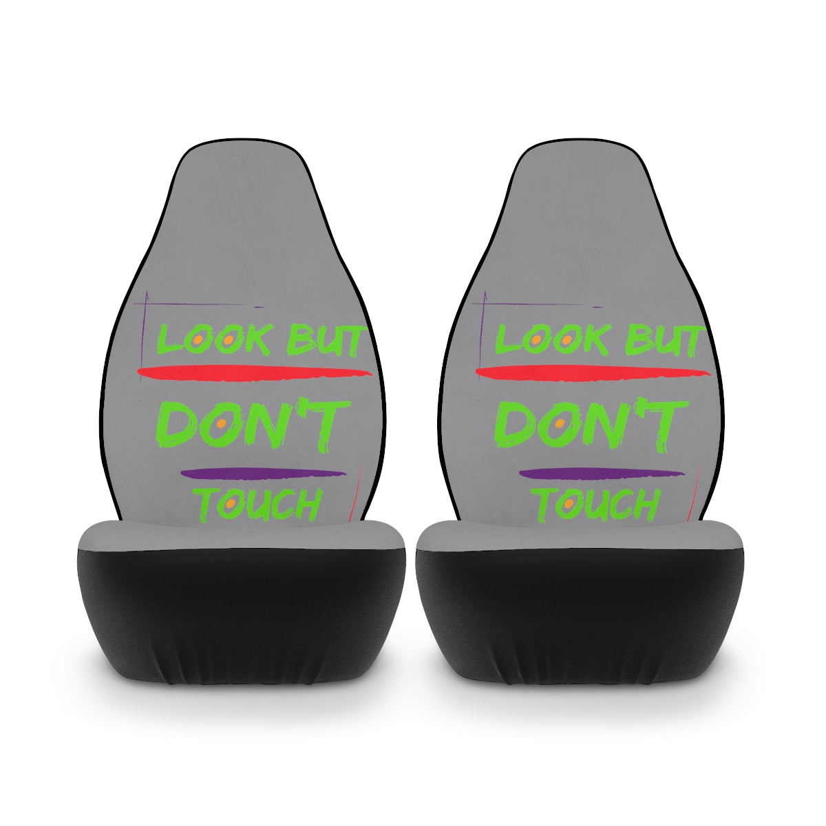 Polyester Car Seat Covers (Look But Don't Touch Grey )
