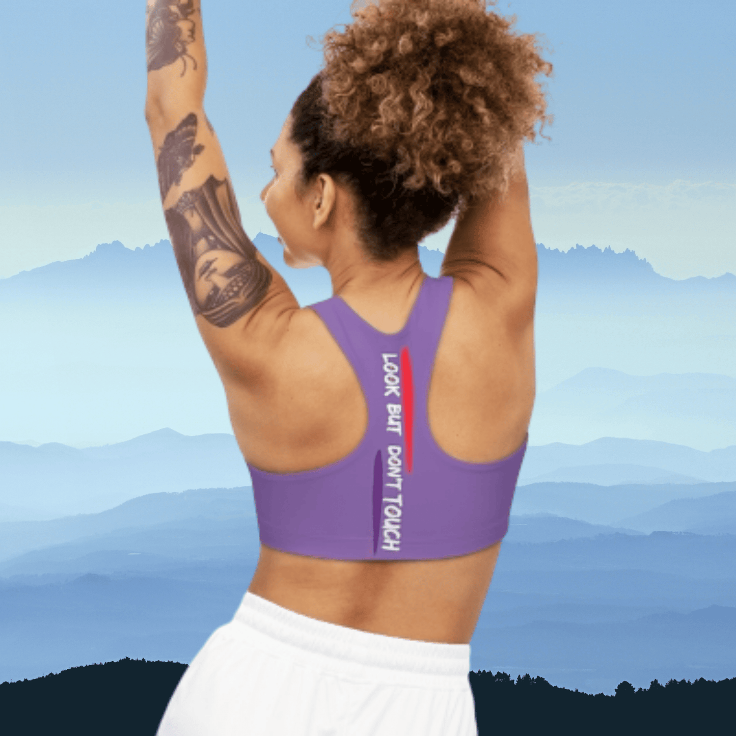 Sports Bra ( Look but don't touch ) Purple
