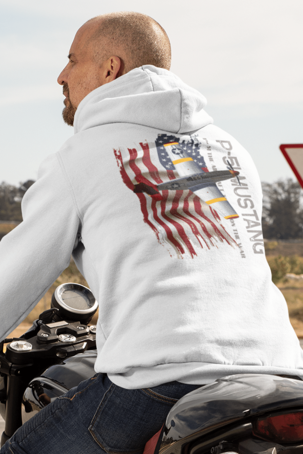 Hoodie ( Air Force P-51 Mustang ) Military Style