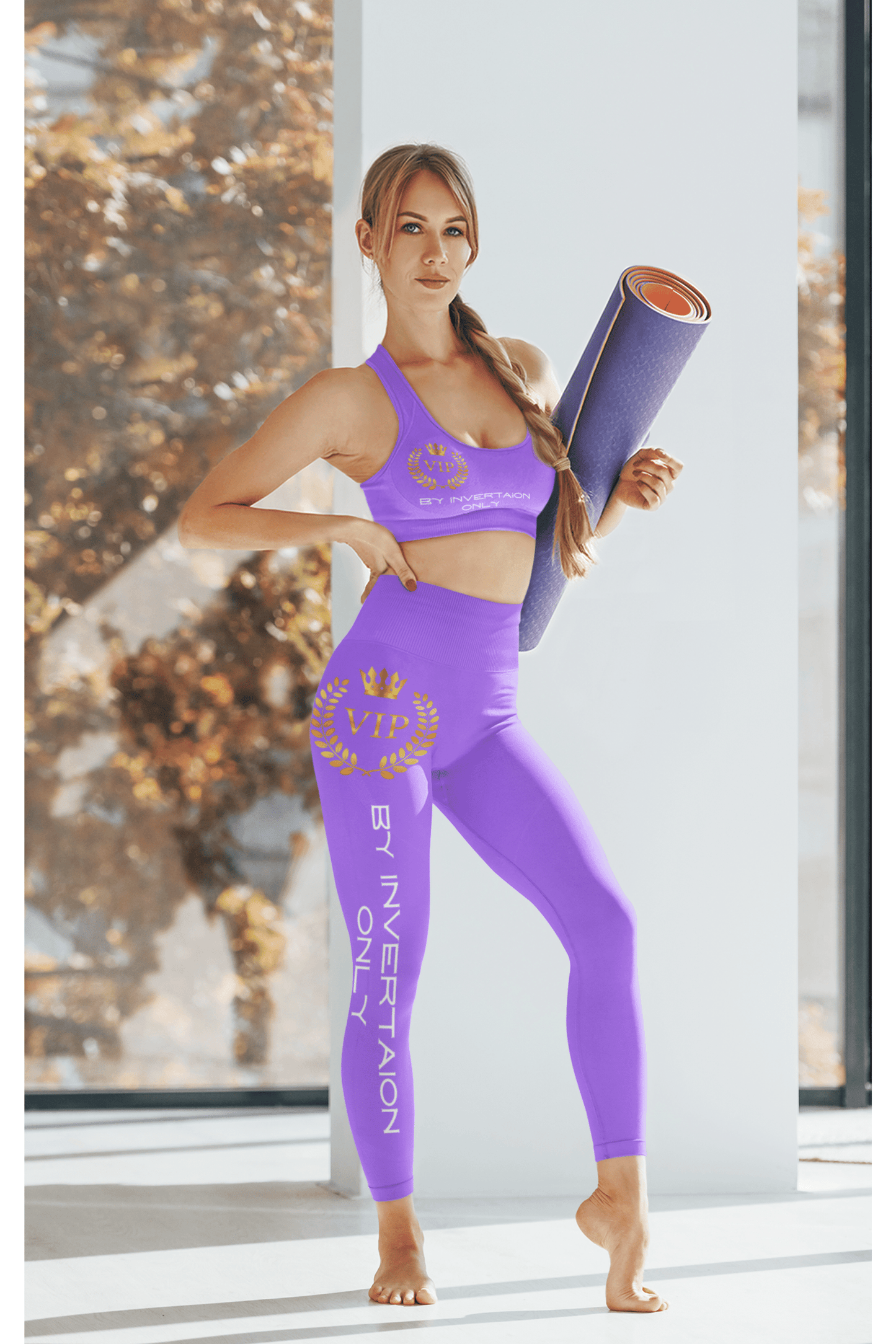 Womens Spandex Leggings ( VIP by invitation only ) Purple
