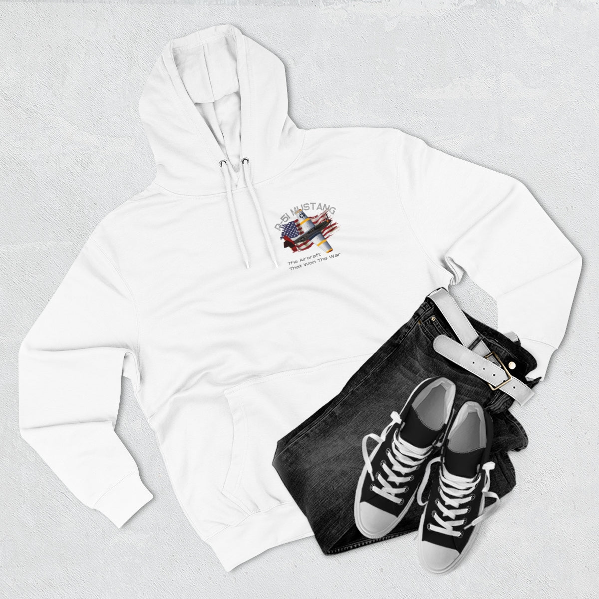 Hoodie ( Air Force P-51 Mustang ) Military Style