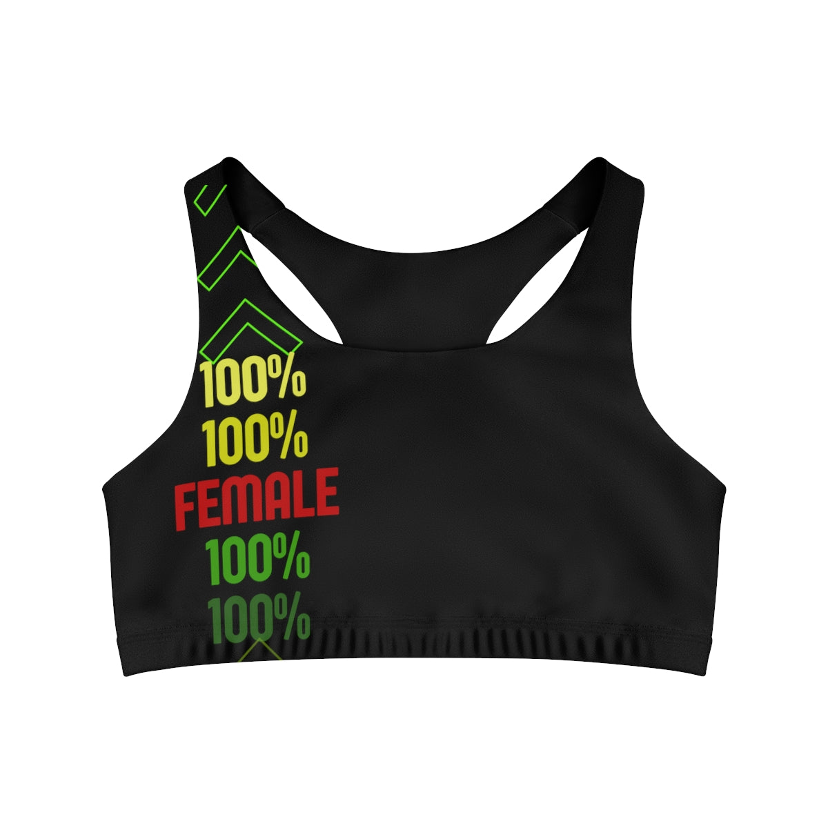 Sports Bra (100% Female) Black