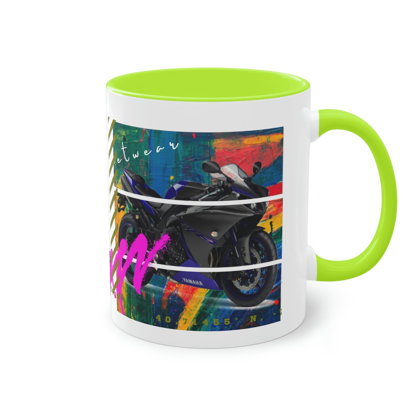 Coffee Mug  ( Urban Blue Sports Bike )
