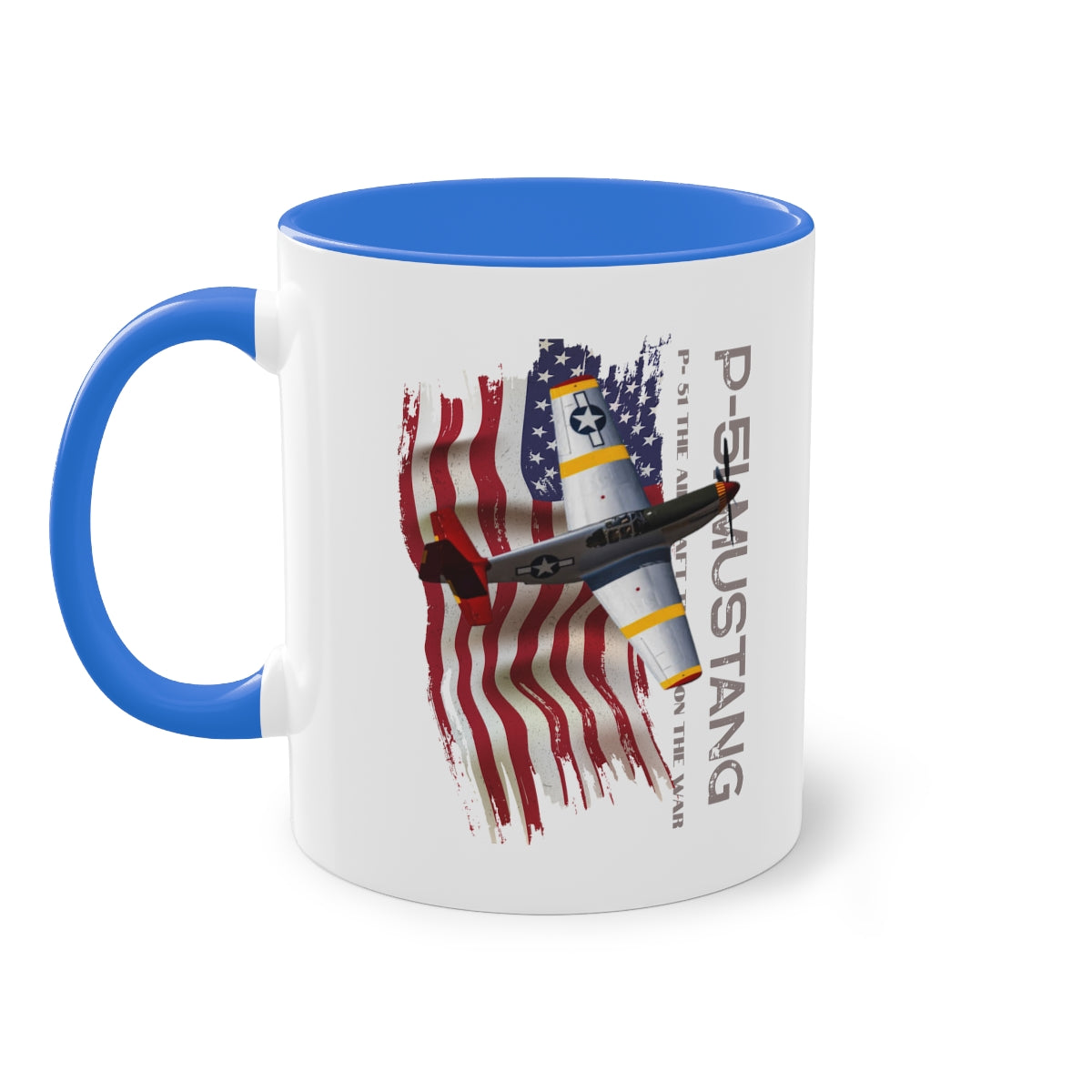 Coffee Mug ( P-51 Mustang ) Military Style