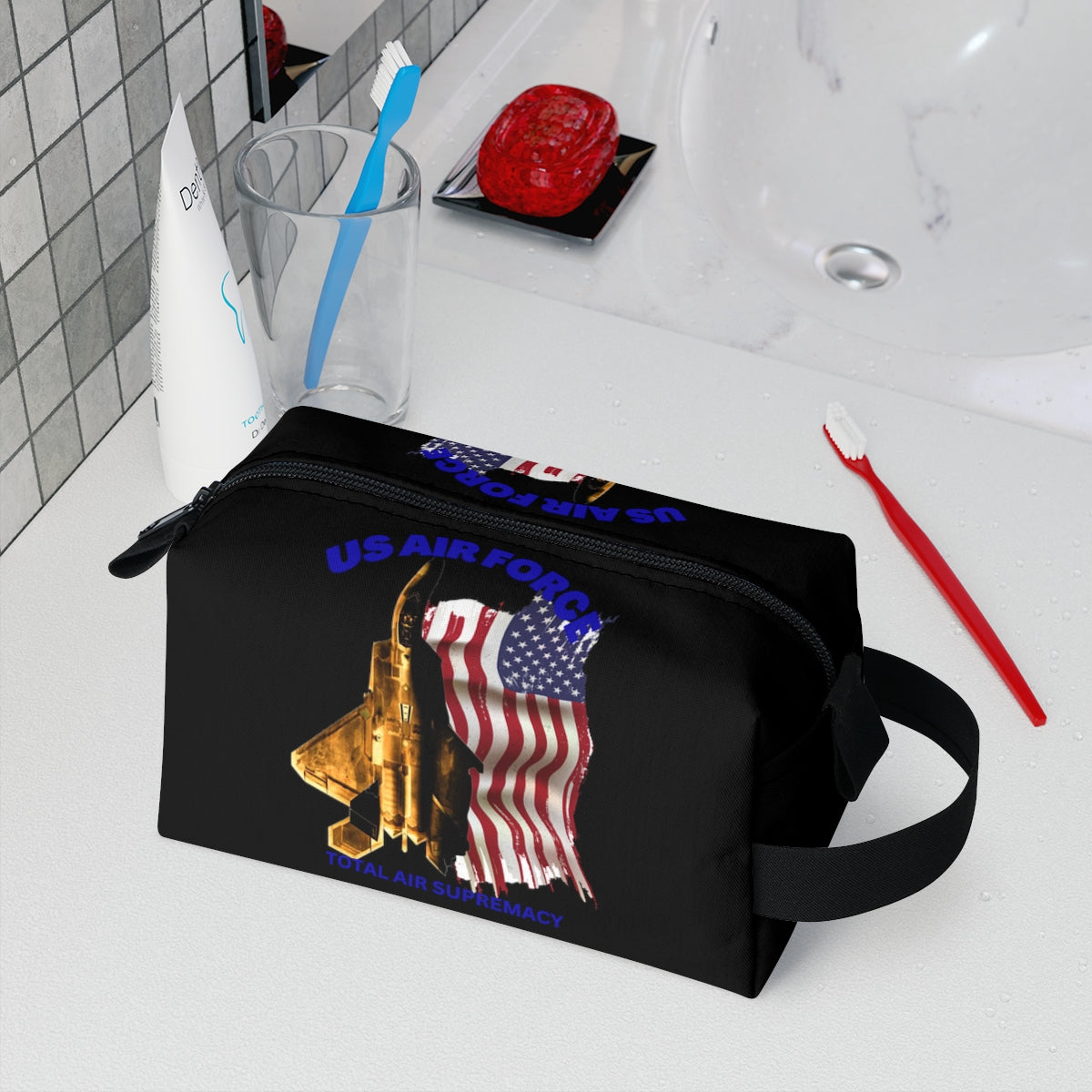 Toiletry Bag (Air Force Raptor Black  ) Military Styling