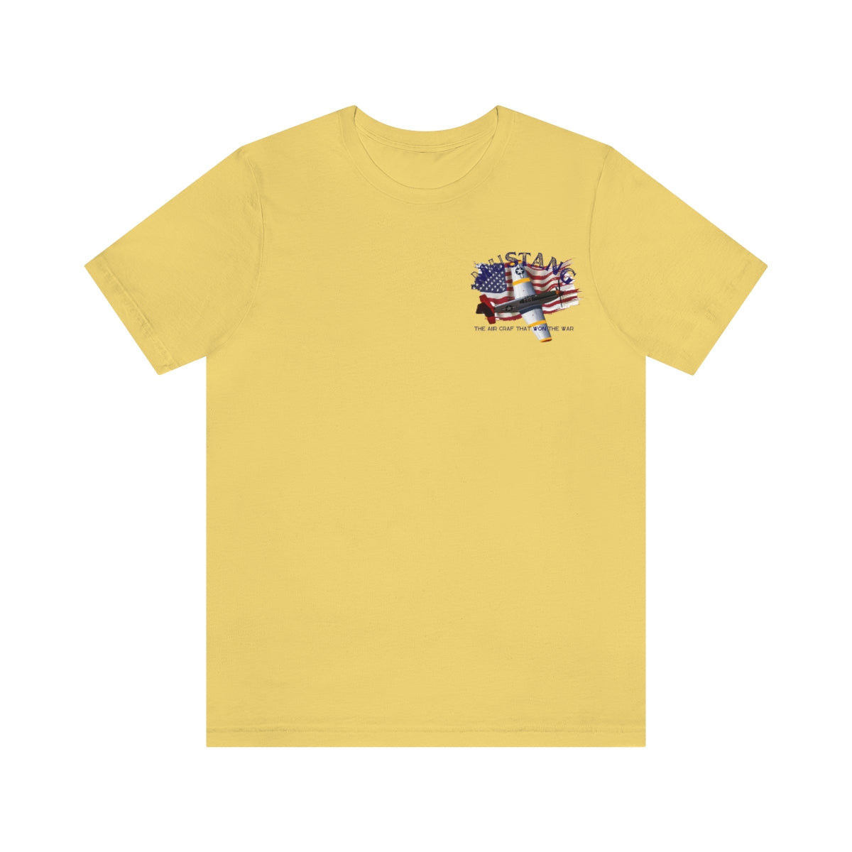 T-shirt Classic Jersey short sleeve ( P-51 Mustang Aircraft ) Military Style