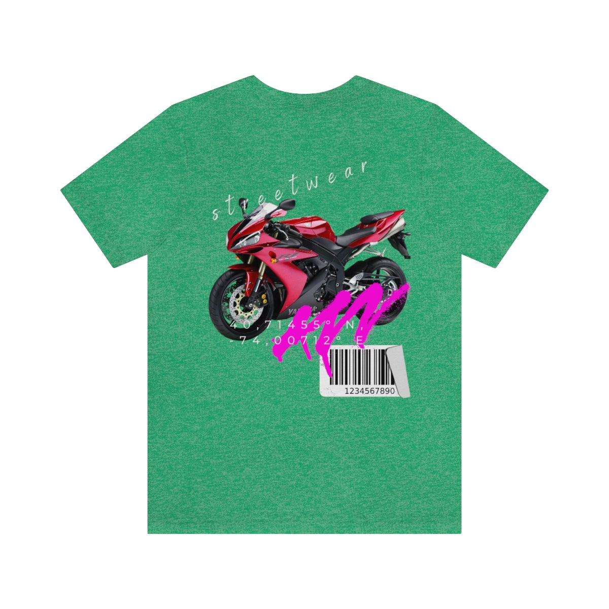 T-shirt Classic Jersey Short Sleeve (Red Motorbike )