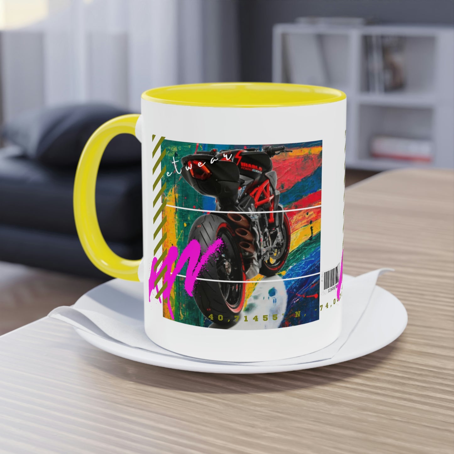 Coffee Mug ( Urban Red Sports Bike )